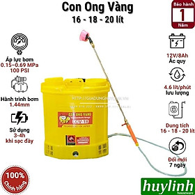 Bình xịt điện phun thuốc trừ sâu Con Ong Vàng 16 lít - 18 lít - 20 lít - Thương hiệu Oshima