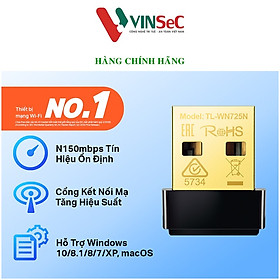 Hình ảnh USB Thu WIFI TP-Link TL-WN725N (Đen) - Hàng Chính Hãng