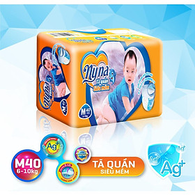 Tã Quần Siêu Mềm Siêu Thấm Đủ Size M 40 Miếng - Bỉm Quần Nyna Chính Hãng