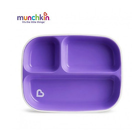 Bộ 2 Đĩa Chia Ngăn Chống Trượt Munchkin Hồng - Tím