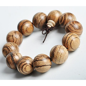 Vòng tay nam nữ gỗ đàn hương da báo 15-18-20ly