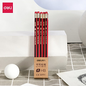 Bút chì lục giác deli - bút chì gỗ - loại 2b/hb - 10 chiếc/hộp - 33158 / 33159