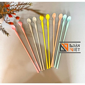 Mua (Combo 10 cây) Muỗng khuấy nghệ thuật sinh tố  trà sữa  nước ép  cà phê. Màu pastel rất xinh. Chuyên phục vụ Sp Gia dụng