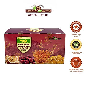 Trà đông trùng trái cây khô Lý tưởng 120g
