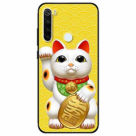 Ốp lưng dành cho Xiaomi Redmi Note 8 mẫu Mèo May Mắn Nền Vàng 2