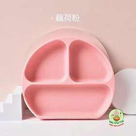 Mua Khay Ăn dặm Silicon Có Đế Hít Chống Trượt Khay Silicon Chống Đổ Khay 3 Ngăn Cho Bé