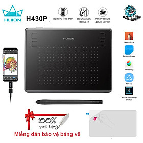 Mua Quà Tặng Kèm - Bảng Vẽ Đồ Họa Kỹ Thuật Số Huion H430P Dùng Cho Điện Thoại Android và Máy Tính - Hàng Chính Hãng. HUION H430P Digital Tablets Micro USB Signature Graphics Drawing Pen Tablet OSU Game Battery-Free Tablet Android Mac Windows