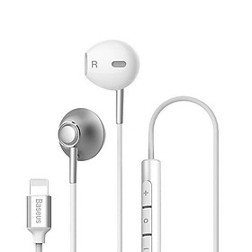 Tai nghe Lightning Baseus Digital Earphone Encok P06 cho iPhone/iPad (Wired Stereo Lightning Jack earphones With Mic) cao cấp - Hàng chính hãng
