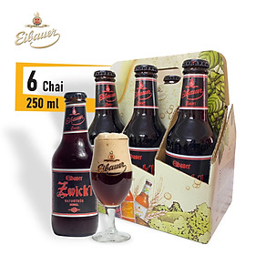 Combo Lốc 6 Chai Bia Đức Thầy Tu EIBAUER ZWICK'L DUNKEL 250ml/chai