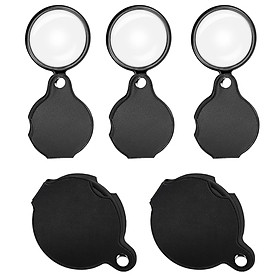 5 mảnh 10 x kính phóng đại mini 50 mm kính phóng đại có thể gập