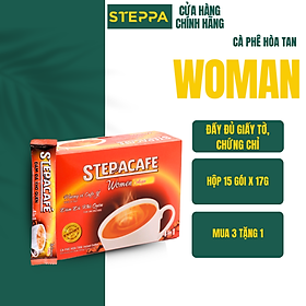 STEPPACAFE-Cà phê hoà tan 4in1 Collagen (Hộp 15 gói x 17g)
