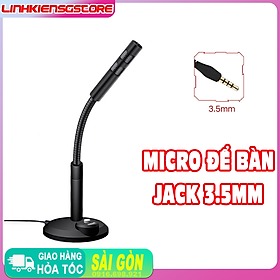 Mua Micro USB Mini Để Bàn Có Dây Cho Máy Tính Kèm Giá Đỡ 3.5mm Tiện Dụng Cho Pc