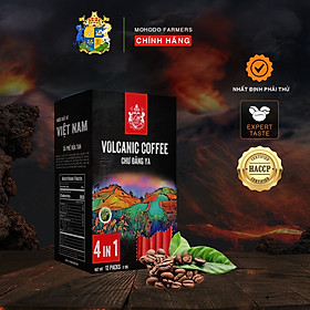 Cà Phê MOHODO Volcanic Cafe Hòa Tan 4in1 Nguyên Chất Tiện Lợi Đậm Vị Núi Lửa Chư Đăng Ya Hộp 216G