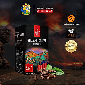 Cà Phê MOHODO Volcanic Cafe Hòa Tan 4in1 Nguyên Chất Tiện Lợi Đậm Vị Núi Lửa Chư Đăng Ya Hộp 216G