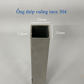 Mua Ống thép vuông inox  hộp inox vuông 304 25*25mm độ dày 1.2mm