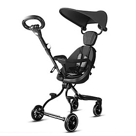 Xe đẩy gấp gọn 2 chiều V3 có đệm lót + mái che