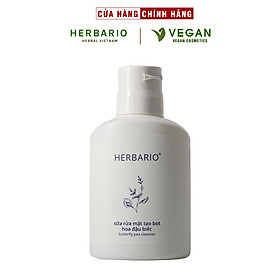 Sữa rửa mặt tạo bọt Hoa Đậu Biếc Herbario 100ml Giúp cấp ẩm, chống lão hóa thuần chay