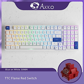 Mua Bàn phím cơ AKKO 3098N Multi-modes Blue On White  Mới  hàng chính hãng