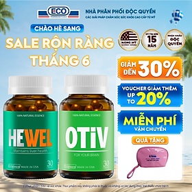 Combo Bổ Gan Và Não Bộ Ecogreen Hỗ Trợ Giải Độc Gan, Tăng Trí Nhớ, Giảm Stress (Dùng 1 Tháng)