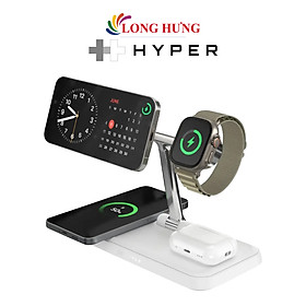 Mua Đế sạc không dây HyperJuice Next Magnetic Charging Stand Qi2 4-in-1 Portable Travel HJ3004WHGL - Hàng chính hãng