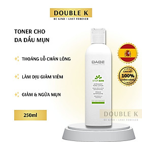 Toner Cho Da Dầu Mụn BABE Stop AKN Astringent Tonic Lotion - Double K