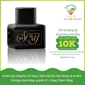 Nước hoa vùng kín X2 Sexy Cocayhoala 5ml khử mùi hôi, làm thơm ,hồng và se khít vùng kín- hương hổ phách, xạ hương Hương thơm dịu nhẹ, quyến rũ, thành phần thiên nhiên, an toàn, lành tính