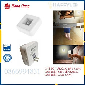 Mua Đèn Ngủ Cảm Biến Ánh Sáng Rạng Đông - Đèn Ngủ Cảm Ứng Phát Hiện Chuyển Động ĐN02.LS 65x65/0.3W. ĐN01.PIR 65x65/0.3w