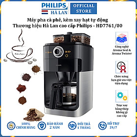 Mua Máy pha cà phê kèm xay hạt tự động thương hiệu Hà Lan Philips HD7761/00 cao cấp - Hàng Chính Hãng