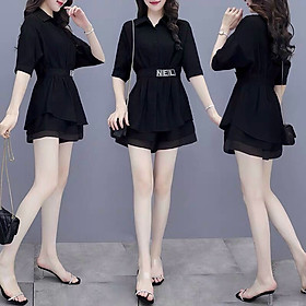 Set bộ quần short áo phối chữ nel năng động trẻ trung - k137