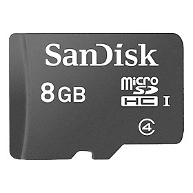 Thẻ nhớ SanDisk microSDHC, SDQM, C4, 3x5, 8GB - Hàng chính hãng