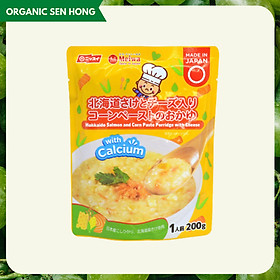 Cháo tươi Meiwa vị cá hồi Hokkaido, bắp, pho mai 200gr (cho bé từ 12 tháng tuổi)