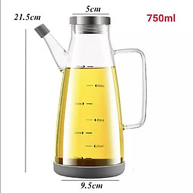 Mua Bình Đựng Dầu Ăn  Nước Mắm  Gia Vị Thủy Tinh Cao Cấp Chia Vạch 550ml - 750ml Trong Nhà Bếp