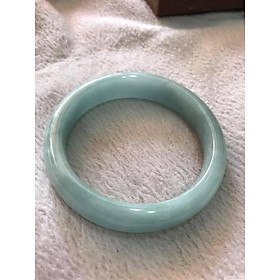 VÒNG CẨM THẠCH BẢN HẸ SIZE 63MM NAM XANH NGỌC NHẠT ĐẸP NAM 72KG ĐẾN 85KG ĐEO