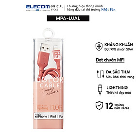 Cáp Lighning MFi kháng khuẩn ELECOM MPA-LUAL10 - HÀNG CHÍNH HÃNG