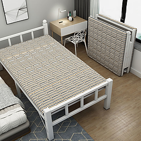 Mua Giường gấp khung sắt kèm đệm - Giường gấp tiện dụng (kt 190x80x62cm)