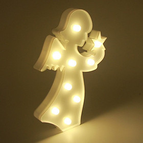 LED Angel Shape Night Light Desk Lamp Chrismas Tree Decorative Light