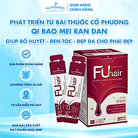 Gói uống Fuhair hỗ trợ bổ huyết, đen tóc, đẹp da cho phái đẹp (20 gói) - Nutramed