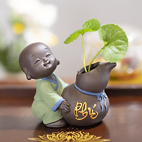 Mua Tượng phong thủy chú tiểu trồng cây chữ Phúc