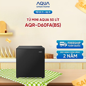 Tủ lạnh Aqua 50 lít AQR-D60FA(BS) - Freeship toàn quốc - Hàng chính hãng - Bảo hành 2 năm