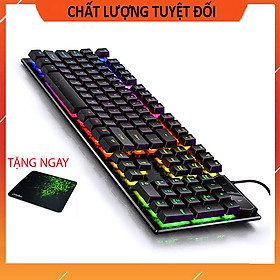 Bàn Phím Có Đèn Led | Top bán chạy Lazada Shopee Sendo Tiki 6 Bàn phím giả cơ có đèn led 7 màu (BH 3 tháng)