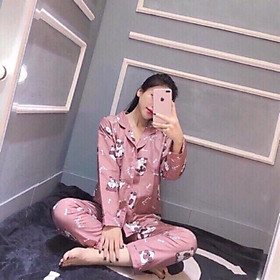 Bộ pijama kate thái tay dài quần dài siêu đẹp