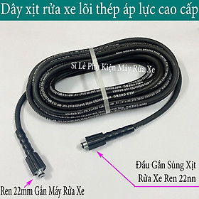 Mua Dây xịt rửa  dây rửa xe lõi thép áp lực cao cấp dây rửa xe loi thep 10m - 15m - 20m ống dây xịt rử áp lực cao dùng cho máy rửa xe áp lực