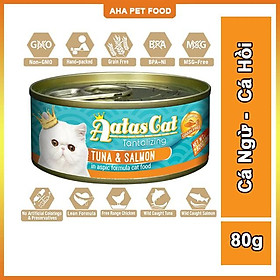 Pate Cho Mèo Aatas Cat 80g Nguyên Chất Từ Cá Ngừ Mix Với 12 Vị Thơm Ngon