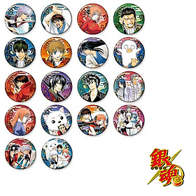 Combo 18 huy hiệu GINTAMA - LINH HỒN BẠC anime