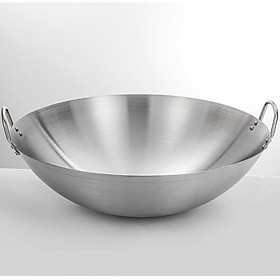 Mua Chảo inox nhám 2 quai chống dính 24cm 28cm 32cm 36cm 40cm (không dùng được bếp từ)