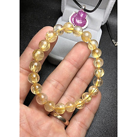 vòng tay thạch anh  tóc vàng 8mm tự nhiên 