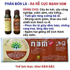 Phân bón N3M kích thích nảy mầm, kích thích ra rễ dạng nước 20ml