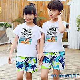 Đồ đôi đi biển dành cho trẻ em ( giá 1 bộ gồm 1 quần + 1 áo)