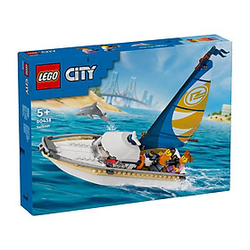 Đồ Chơi Lắp Ráp Thuyền Buồm Ngắm Cá Heo LEGO CITY 60438 (102 chi tiết)