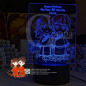 Mua Đèn Ngủ Led 3D Ấn Tượng - Đèn Trang Trí Phòng Ngủ Type 10 LED0110 16 MÀU TUỲ CHỈNH
